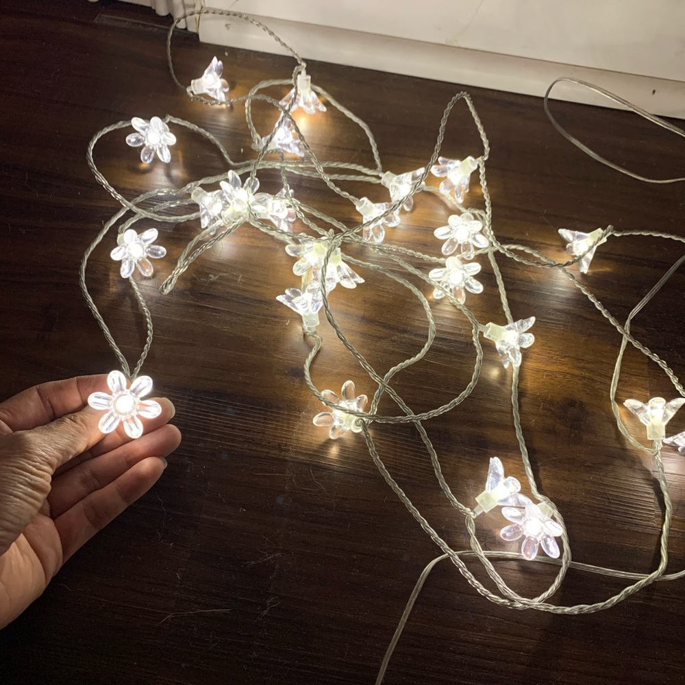IKEA flower string lights